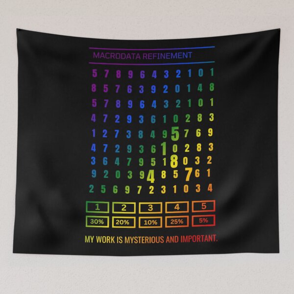 Item preview, Severance, My work is mysterious and important., Classic pride flag graphic, scary numbers, severance tv, mysterious important, data refinement, macrodata refinement, severance lumon,  designed and sold by PrideBeProud.