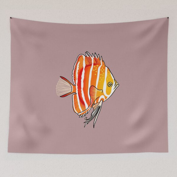 Aperçu de l'œuvre Poisson coloré océan poisson orange animal de compagnie art décoratif animal marin créée et vendue par Kikabu.