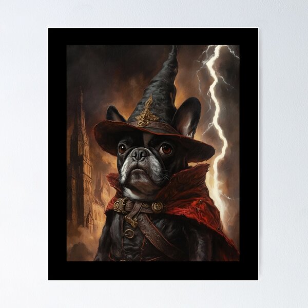 Item preview, Medieval Frenchie French Bulldog Portrait designed and sold by RockFireMerch.