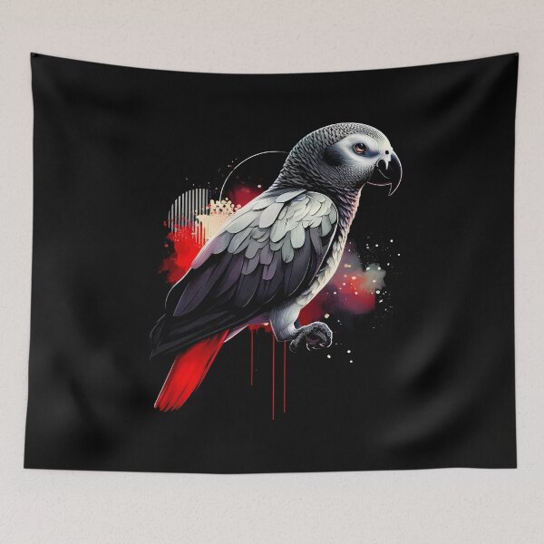 Item preview, African Grey Parrot Bird Lover Watcher Birding designed and sold by Kimberley King Art  King Art.