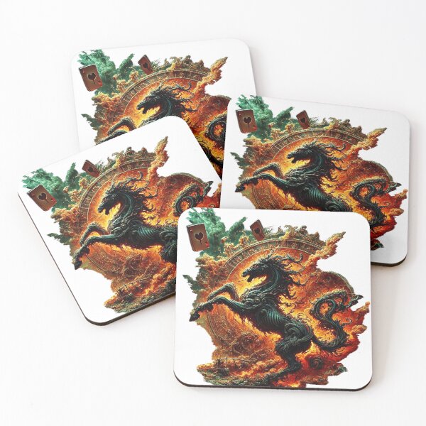 Item preview, Fiery Nightmare Horse – Dark Fantasy Apocalypse Art designed and sold by DriftLens.