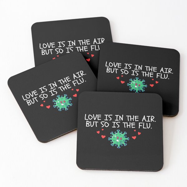 Item preview, Love is in the air but so is the flu Funny Valentine designed and sold by ZACK ART.