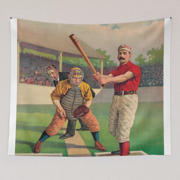 Aperçu de l'œuvre Illustration de baseball vintage – Œuvres d’art sportives classiques créée et vendue par InnerCitadel.