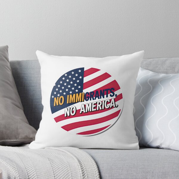 Artikelvorschau, USA Flag - No Immigrants, No America entworfen und verkauft von Alla-Creates.