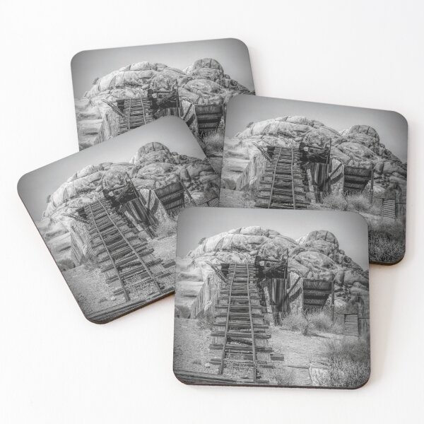 Item preview, Abandoned Mining Structure in Joshua Tree Desert 2 BW designed and sold by jrtwynam.