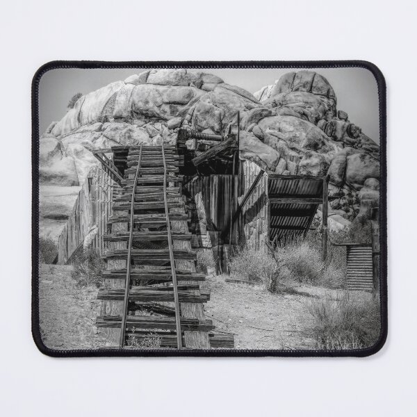 Item preview, Abandoned Mining Structure in Joshua Tree Desert 2 BW designed and sold by jrtwynam.