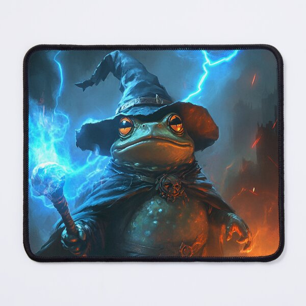 Item preview, 80s Dark Fantasy Frog Mage designed and sold by RockFireMerch.