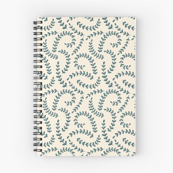 Item preview, Blue tendrils on beige background  designed and sold by Blooming June Design.