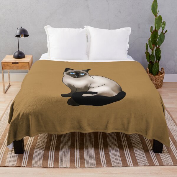 Item preview, Siamese Cat kitty funny small beige cat designed and sold by Kikabu.
