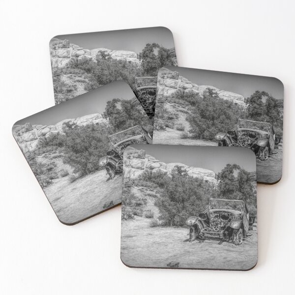 Item preview, Abandoned Car in Joshua Tree National Park BW designed and sold by jrtwynam.