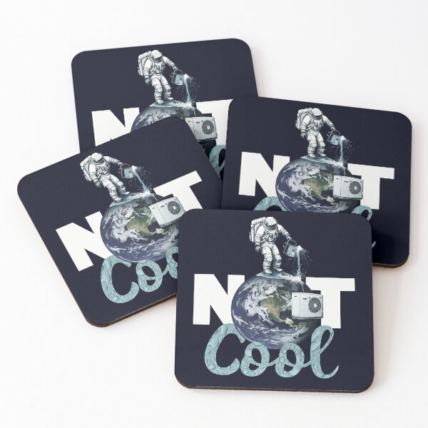Item preview, Not Cool - Astronaut cooling planet Earth designed and sold by AnAzArt.