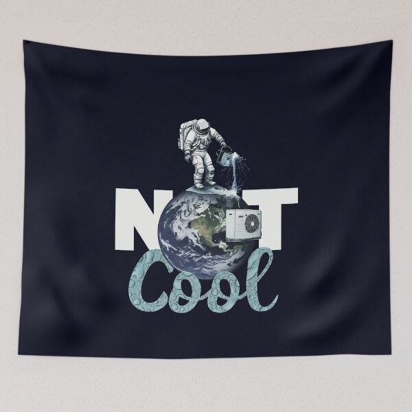 Item preview, Not Cool - Astronaut cooling planet Earth designed and sold by AnAzArt.