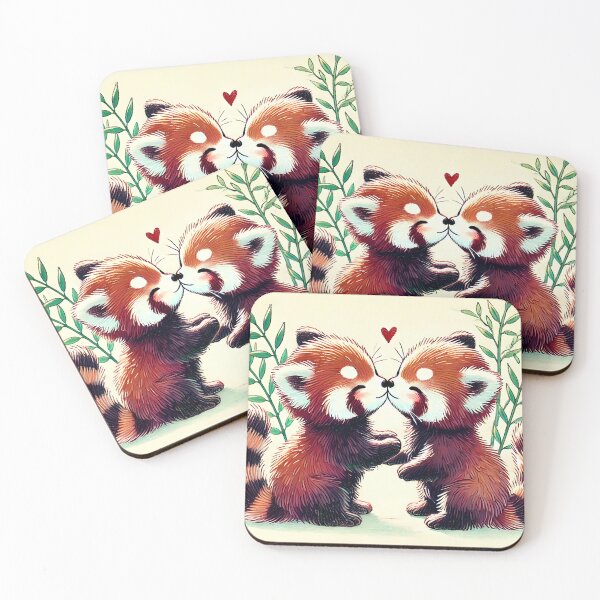 Item preview, Kissing red pandas designed and sold by Heidi25L.
