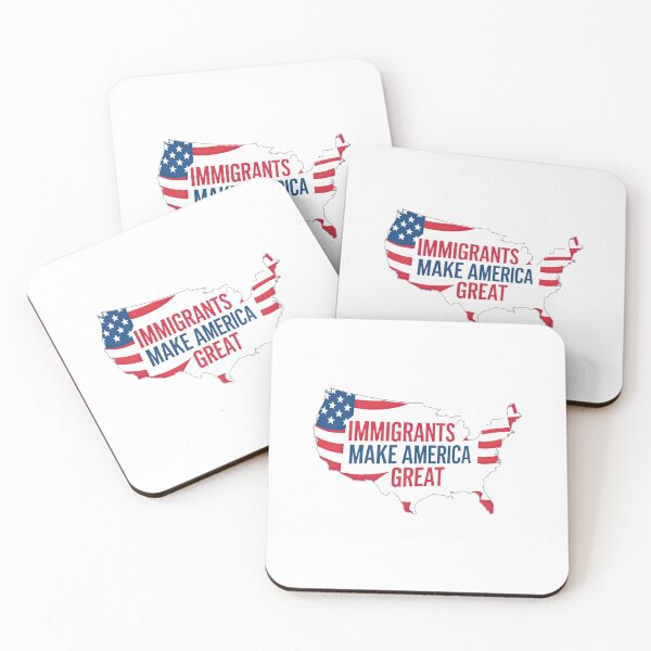 Item preview, USA Map Outline with ‘Immigrants Make America Great’ designed and sold by Alla-Creates.