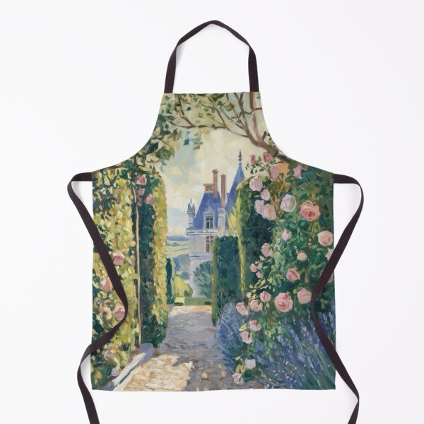 Item preview, French Chateau Garden Pathway | Impressionist Art by Carraann. designed and sold by CARRAANN.