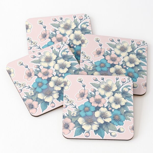 Item preview, Flowers, botanical, spring, floral pattern, cottagecore, japanese pop art designed and sold by Sugar Wisdom .