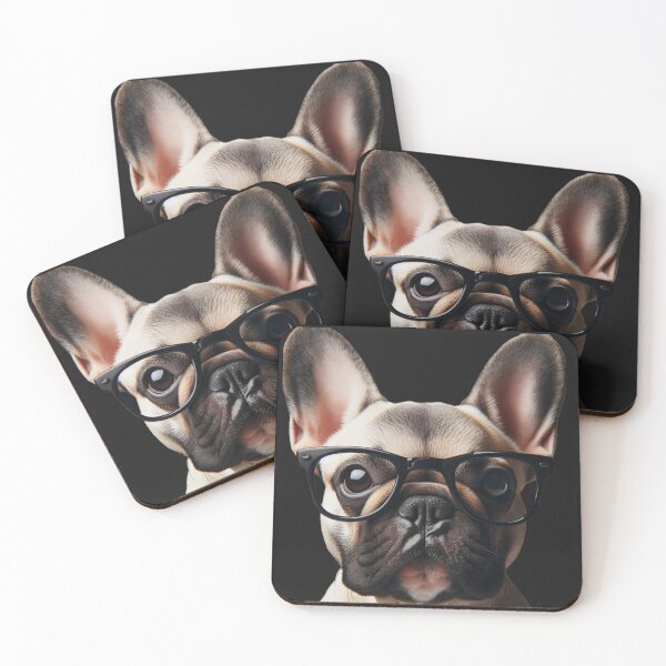 Item preview,  "Sophisticated French Bulldog in Glasses" designed and sold by mustardseed-410.