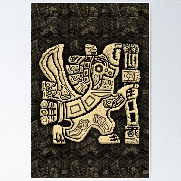 Aztec Eagle Warrior Poster