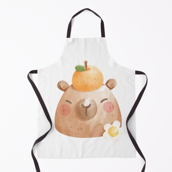 Item preview, Orange Daisy Capybara designed and sold by Bubblegraphy.