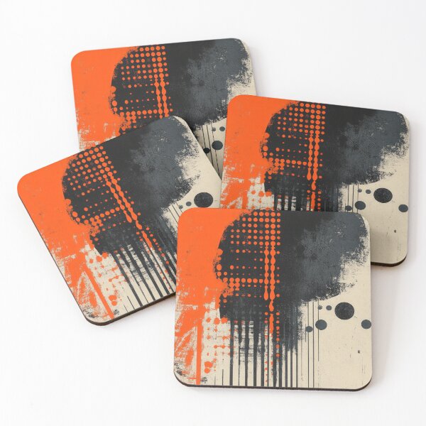 Item preview, Abstract Orange and Black Grunge Art. designed and sold by ML-Media.