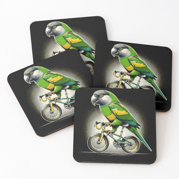 Item preview, Senegal Parrot Bird Riding Bike Biker Bicycle Lover Biking designed and sold by Kimberley King Art  King Art.