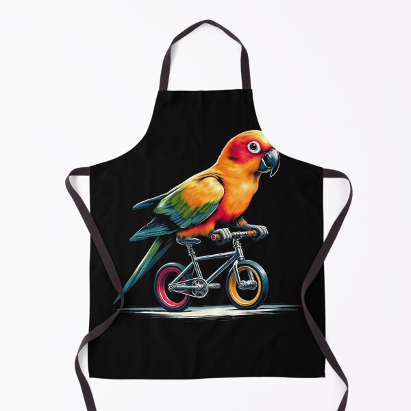 Item preview, Sun Conure Parrot Bird Riding Bike Biker Bicycle Lover Biking designed and sold by Kimberley King Art King Art.