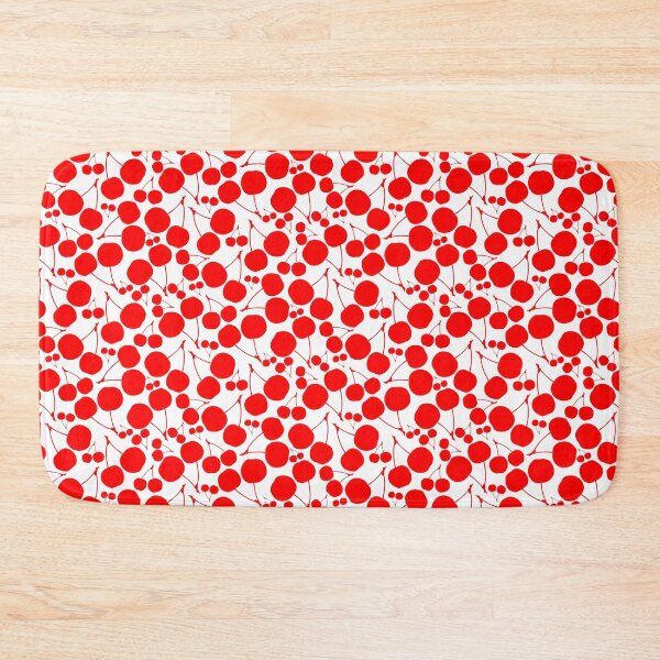 Item preview, Tossed Crabapple Duo Red on White Half-Drop designed and sold by Art in My Loft.