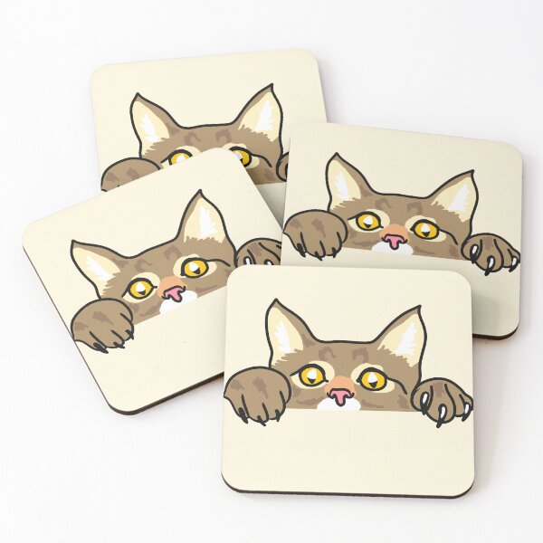 Item preview, Cat beige yellow kitty funny small cat designed and sold by Kikabu.
