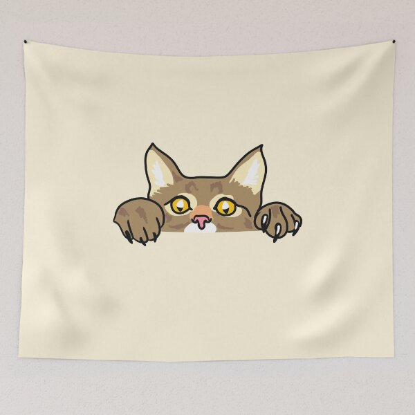 Item preview, Cat beige yellow kitty funny small cat designed and sold by Kikabu.