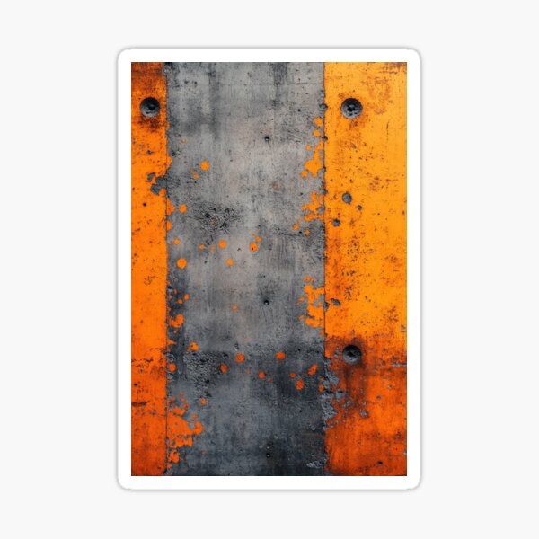 Aperçu de l'œuvre Résumé Texture en béton orange et gris créée et vendue par RGShirtWorks.