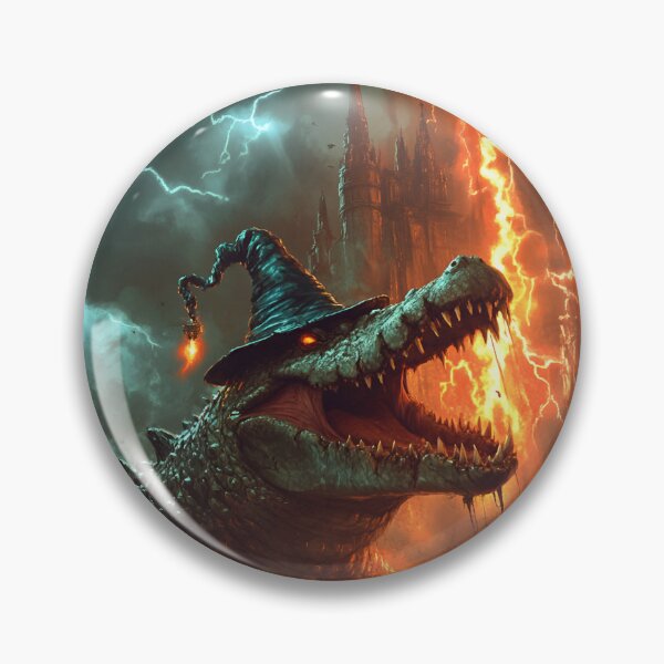 Artikelvorschau, Dark Fantasy Krokodil Zauberer Gator entworfen und verkauft von RockFireMerch.