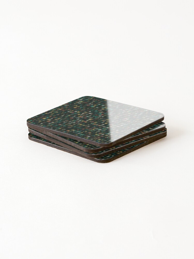 Thumbnail 4 of 5, Coasters (Set of 4), Software Engineering Coding Texture Pattern Printed Gifts for Software Engineers and Programmers designed and sold by ArtoDesignPro.
