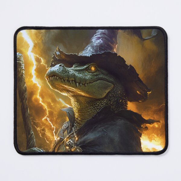 Artikelvorschau, 80er Dark Fantasy Gator Magier entworfen und verkauft von RockFireMerch.