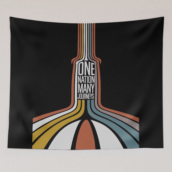 Item preview, One Nation Many Journeys Retro Vintage Immigrant Roots designed and sold by Designer-Girl.