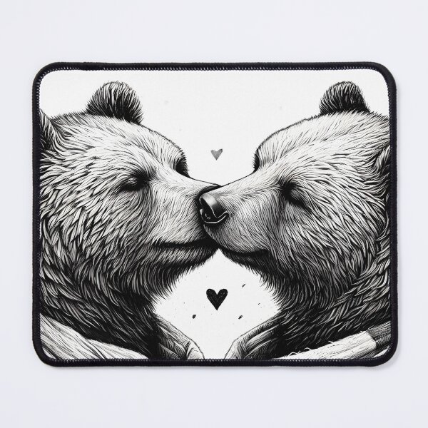 Item preview, Kissing bears with scarves designed and sold by Heidi25L.