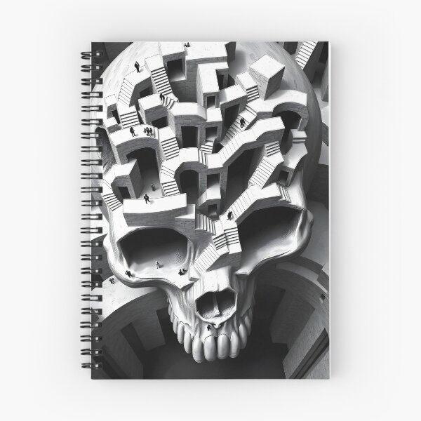 Item preview, MC Escher Style – Skull Cliff of Infinite Illusions designed and sold by WAUZ.