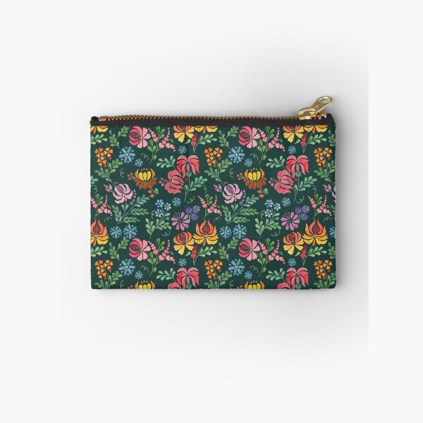 Item preview, Hungarian folk art watercolor flowers - green designed and sold by Blooming June Design.