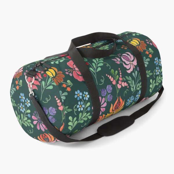 Item preview, Hungarian folk art watercolor flowers - green designed and sold by Blooming June Design.
