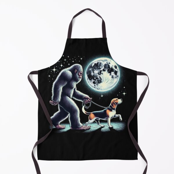 Item preview, Bigfoot Sasquatch Beagle Walking Dog Lover Moon designed and sold by Kimberley King Art King Art.