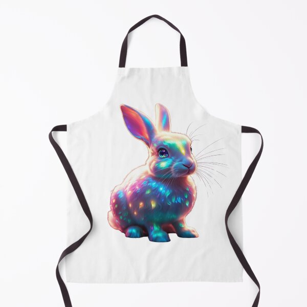 Item preview, Radiant Rainbow Bunny – Magical Neon Animal  designed and sold by GloriousArtSKD.