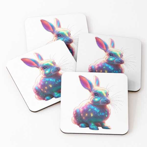 Item preview, Radiant Rainbow Bunny – Magical Neon Animal  designed and sold by GloriousArtSKD.