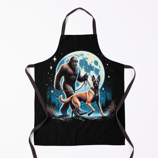 Item preview, Bigfoot Sasquatch Belgian Malinois Walking Dog Lover Moon designed and sold by Kimberley King Art King Art.