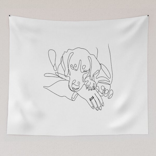 Item preview, One Line, Infinite Love – Minimalist Pet Art designed and sold by Petpixy.