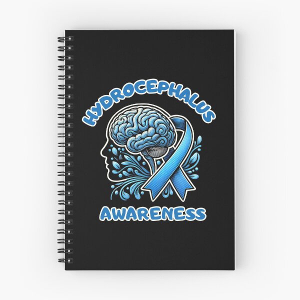 Item preview, Hydrocephalus Awareness Blue Ribbon Brain Illustration designed and sold by Psycho-Crazy.