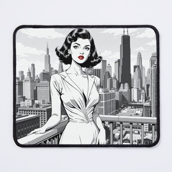 Item preview, Póster erótico digital de estilo vintage pin-up designed and sold by AiFantasticArt.