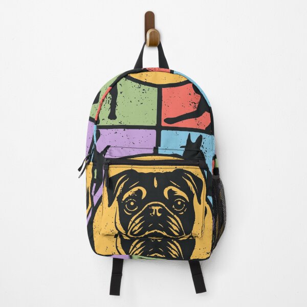 Item preview, Pug's Dream - Pastel Retro Mosaic for Dog Lovers designed and sold by TuncGK.
