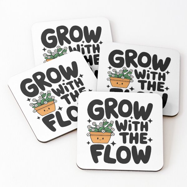 Item preview, Grow With the Flow! Cute Funny Gardening Pun designed and sold by PMCreative.