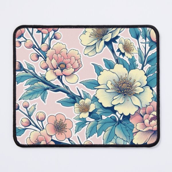 Item preview, Flowers, botanical, spring, floral pattern, cottagecore, japanese pop art designed and sold by Sugar Wisdom .