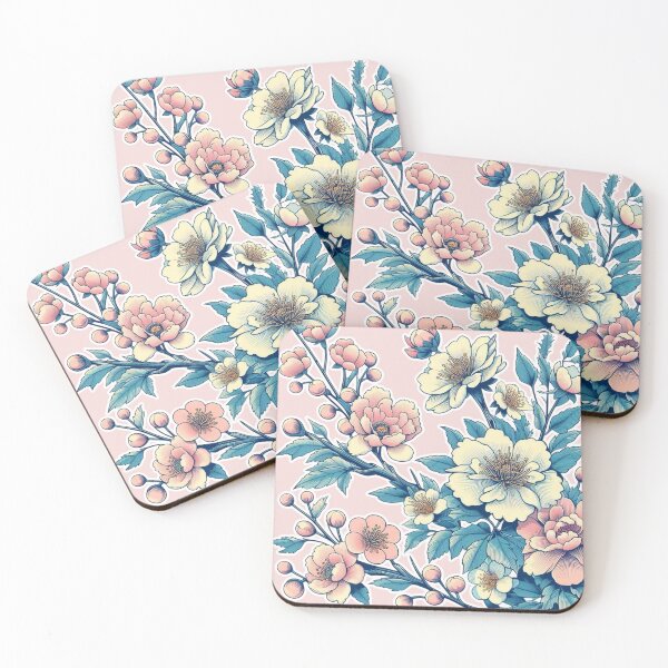 Item preview, Flowers, botanical, spring, floral pattern, cottagecore, japanese pop art designed and sold by Sugar Wisdom .