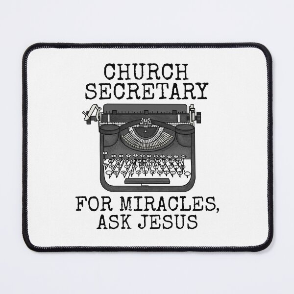 Item preview, Church Secretary, For Miracles Ask Jesus, Christian Funny designed and sold by doodlerob.